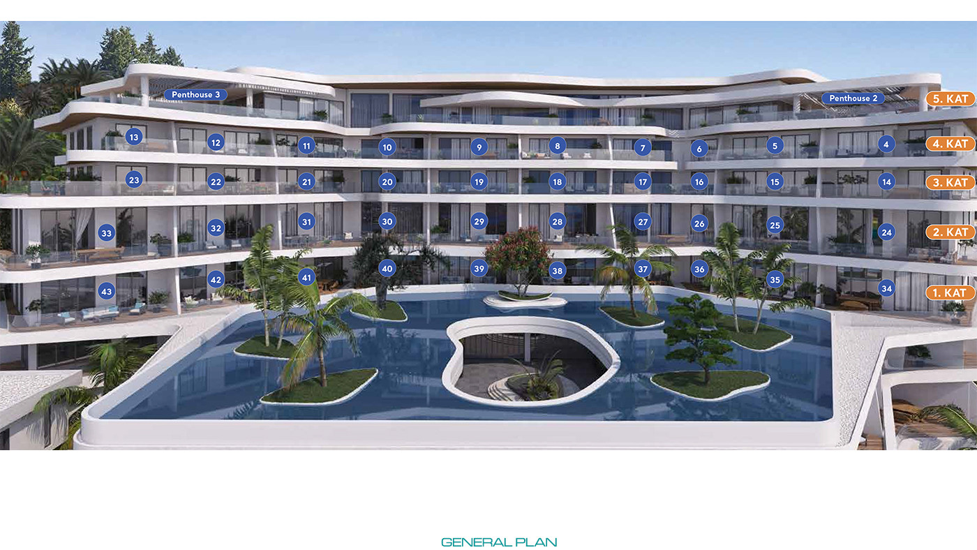 Seba Mare Gündoğan — Seafront Flats for Sale in Bodrum - 80849