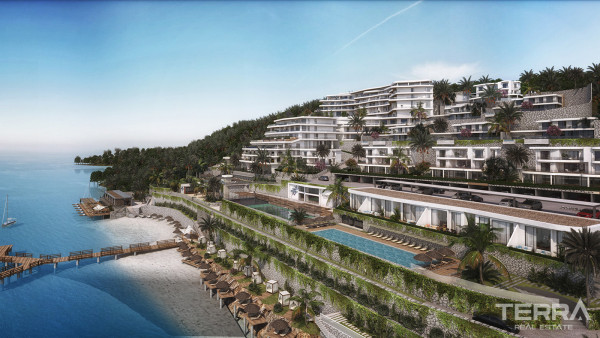 Bodrum'da Özel Site İçi İmkanlar Sunan Denize Sıfır Satılık Daireler