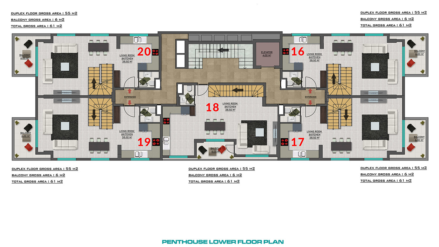 Flats in Alanya Center Close to The Beach and Daily Amenities - 80808