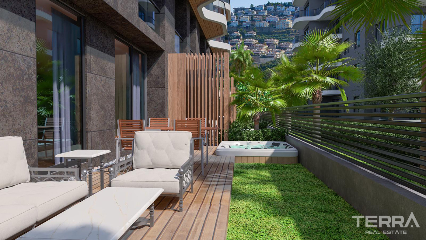 Modern Sea View Apartments Only 195 from Beach in Alanya, Kargıcak - 80949