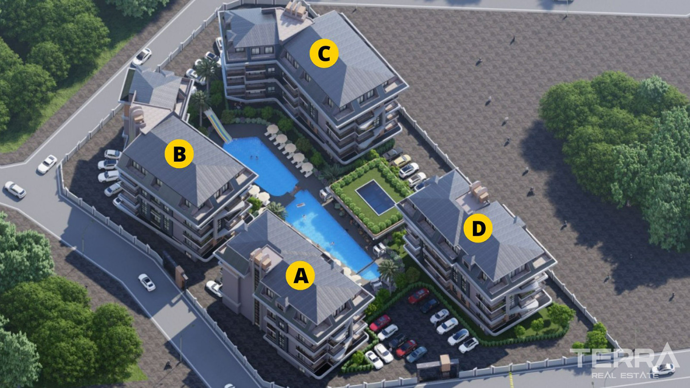 Luxury Apartments with Chic Design and Multiple Amenities in Alanya - 80960