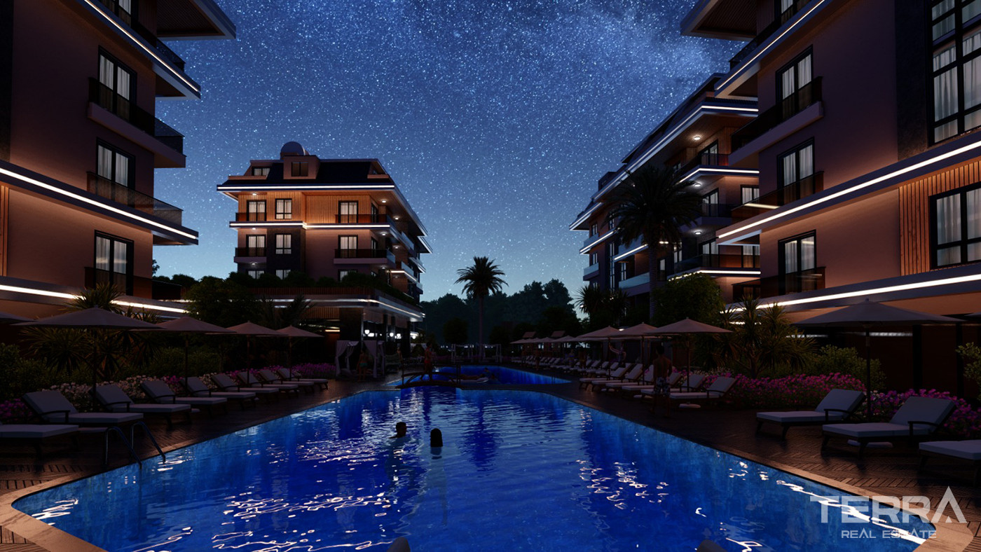 Luxury Apartments with Chic Design and Multiple Amenities in Alanya - 80975