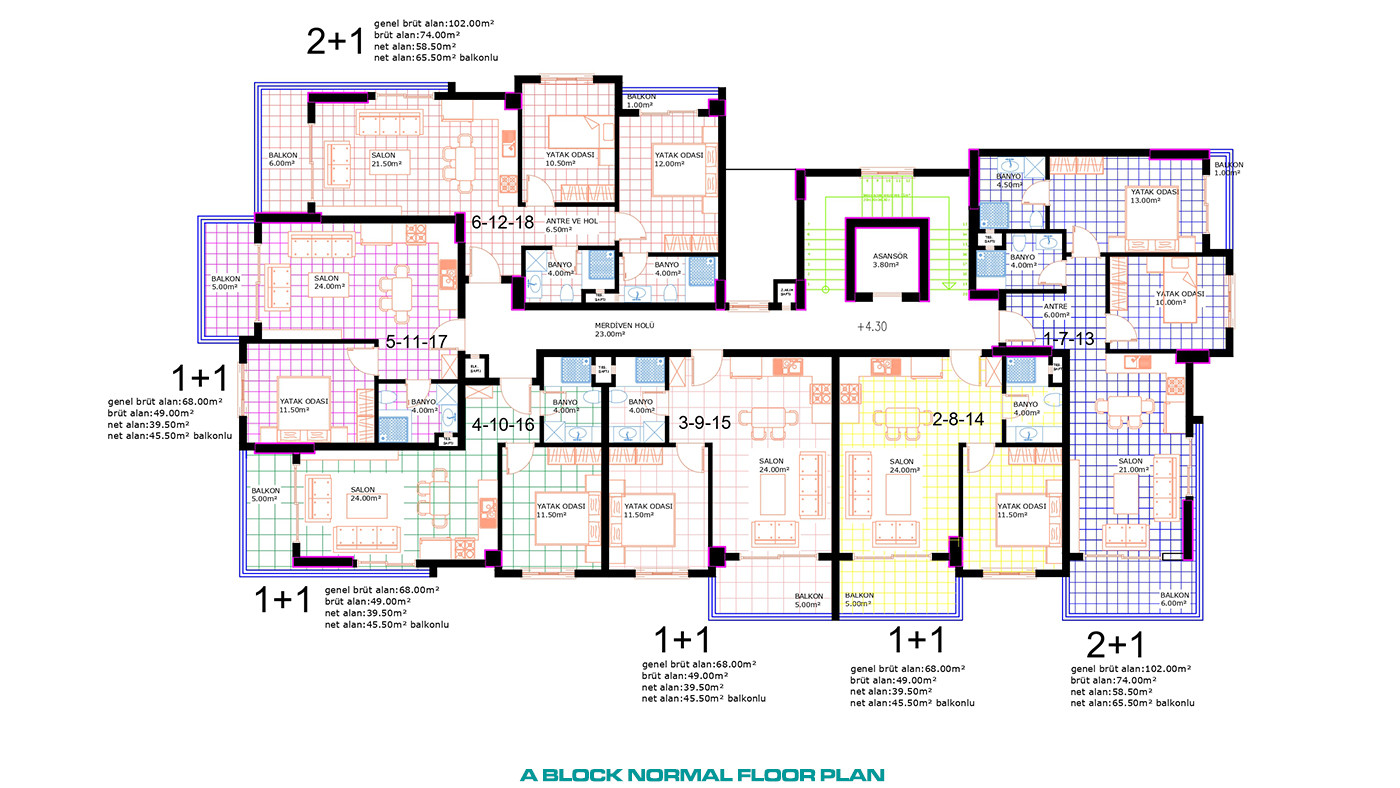 Luxury Apartments with Chic Design and Multiple Amenities in Alanya - 80978