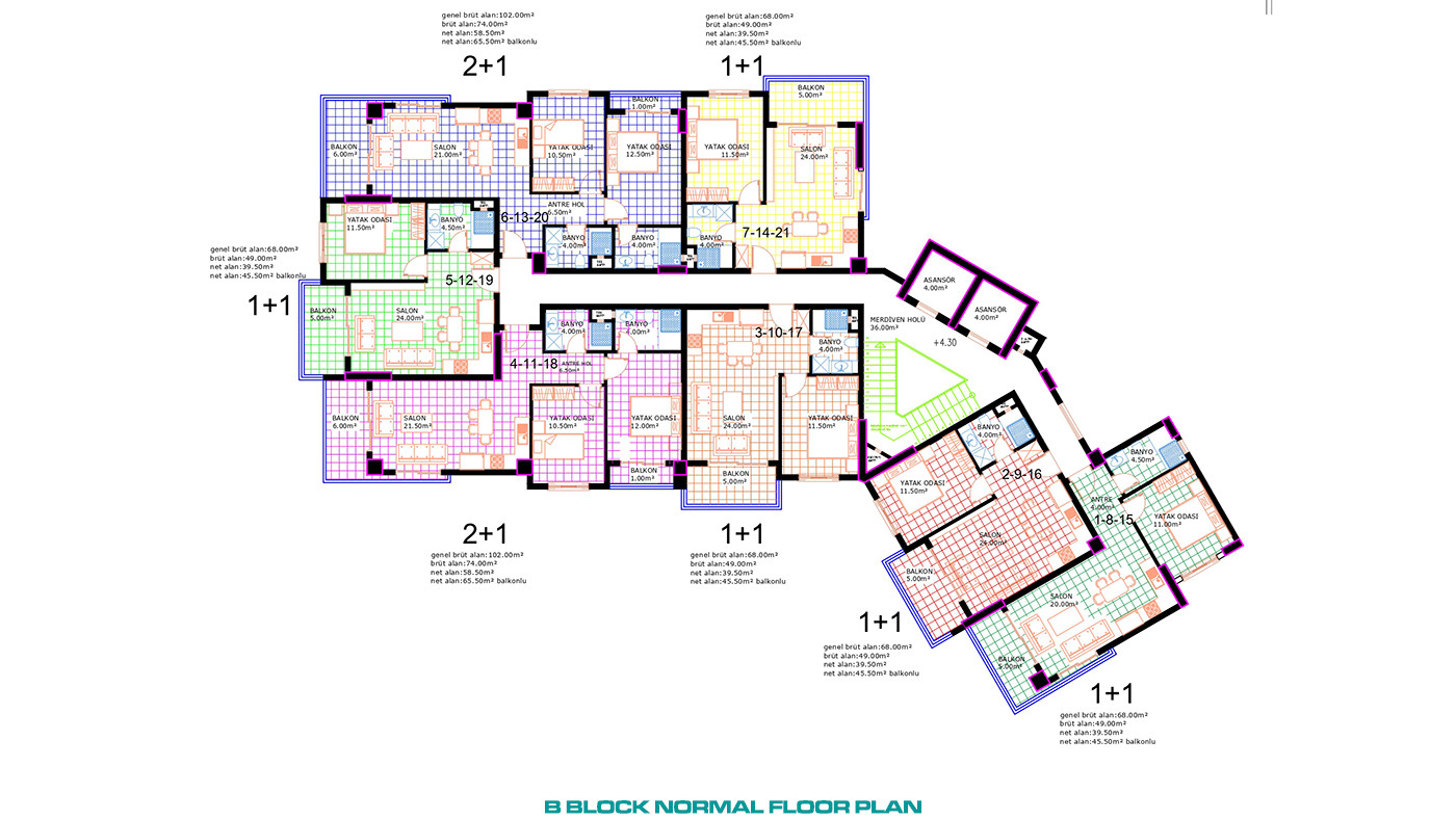 Luxury Apartments with Chic Design and Multiple Amenities in Alanya - 80981