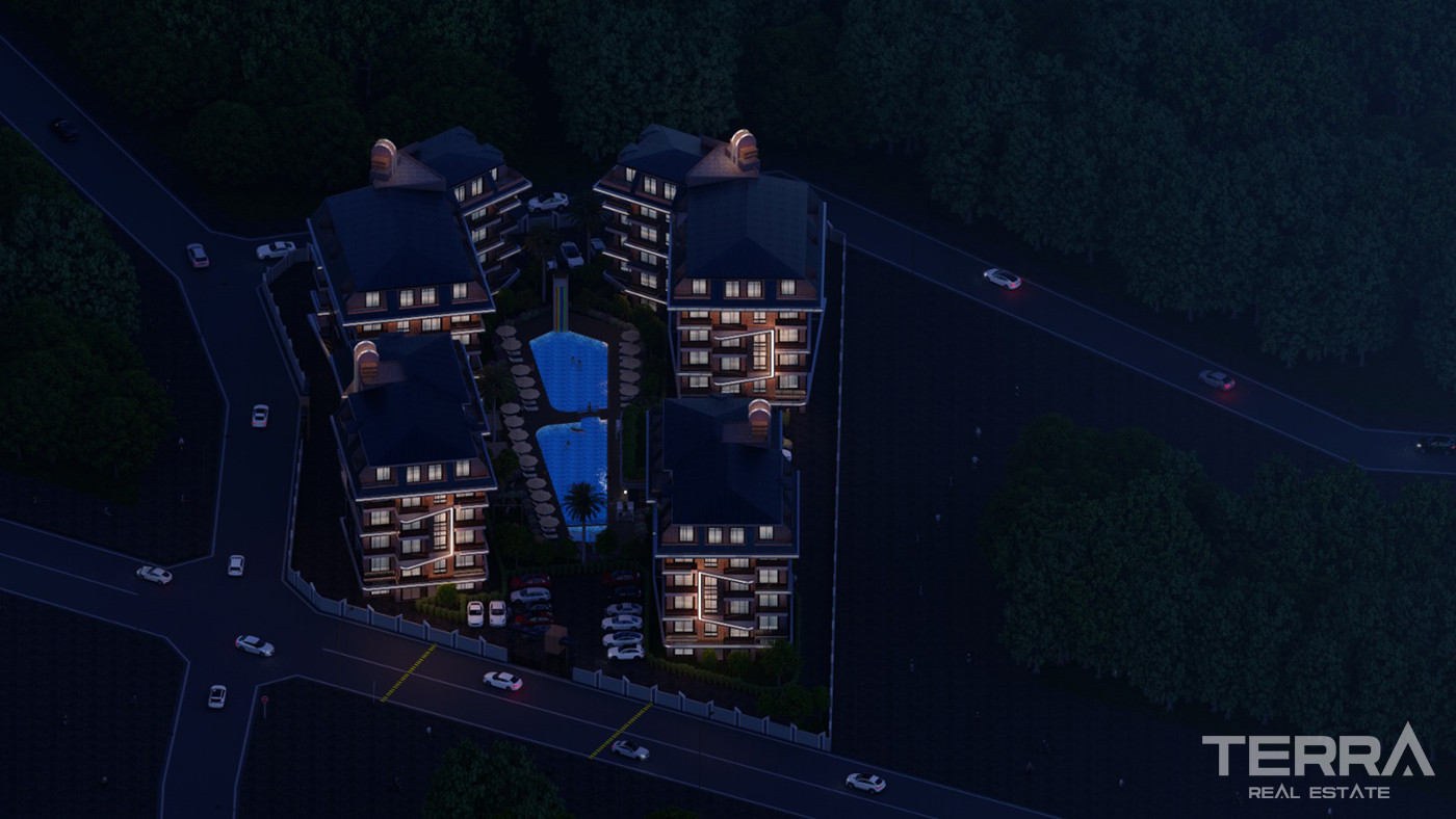 Luxury Apartments with Chic Design and Multiple Amenities in Alanya - 80983