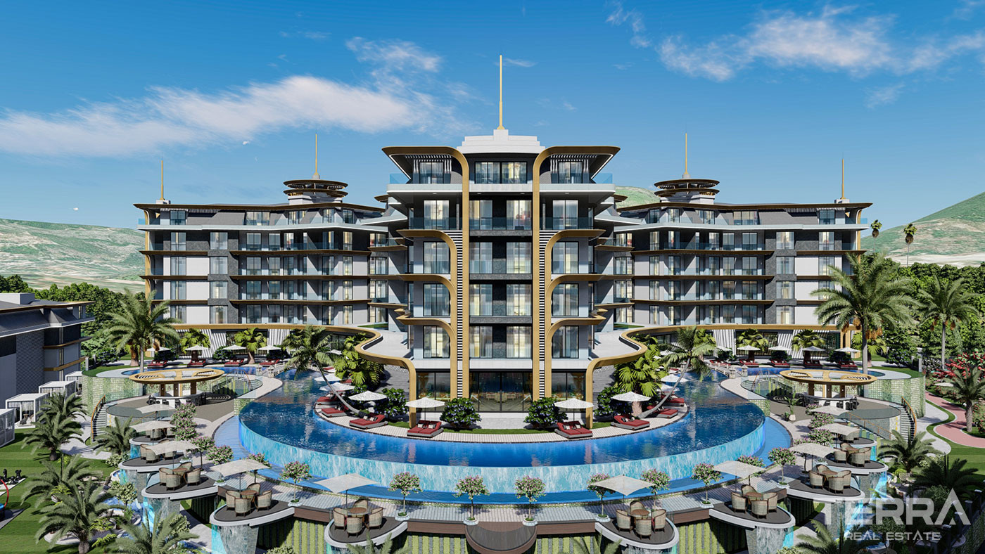 Exclusive Complex Near the Beach in Alanya with Swim Up Apartments - 81142
