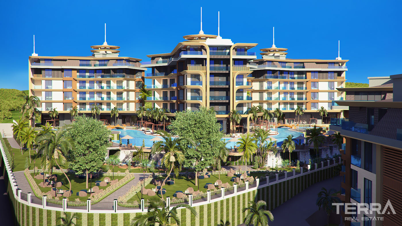 Exclusive Complex Near the Beach in Alanya with Swim Up Apartments - 81146