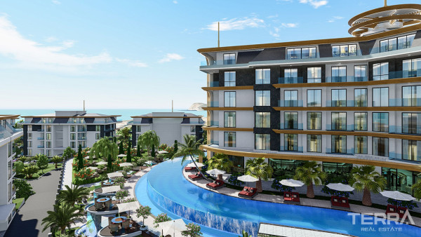 Exclusive Complex Near the Beach in Alanya with Swim Up Apartments