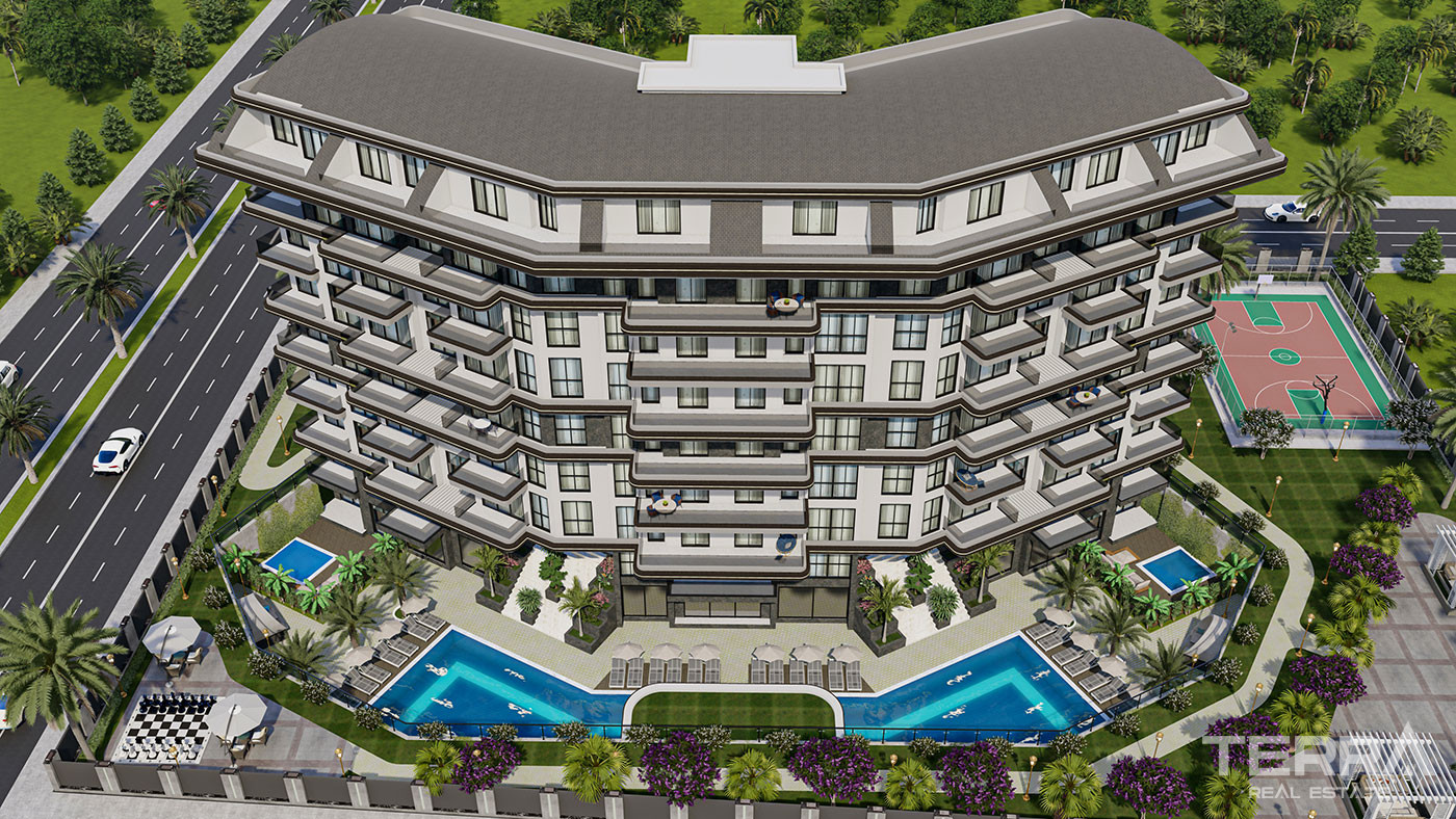 Luxurious Apartments with Great Social Facilities in Gazipaşa - 81220