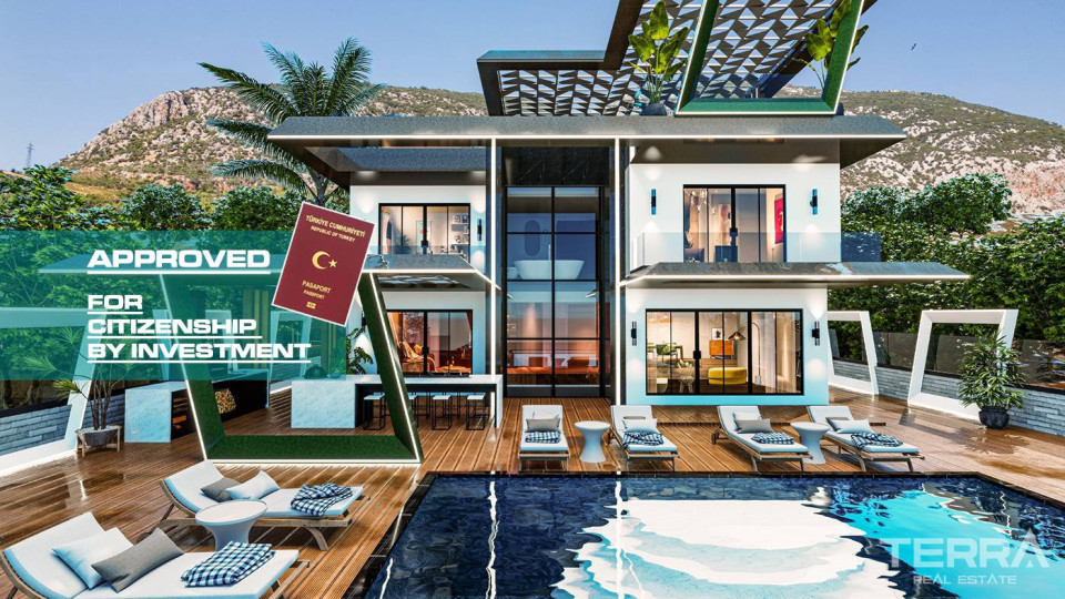 Opportunity to Get Turkish Citizenship with Sea View Villa in Alanya