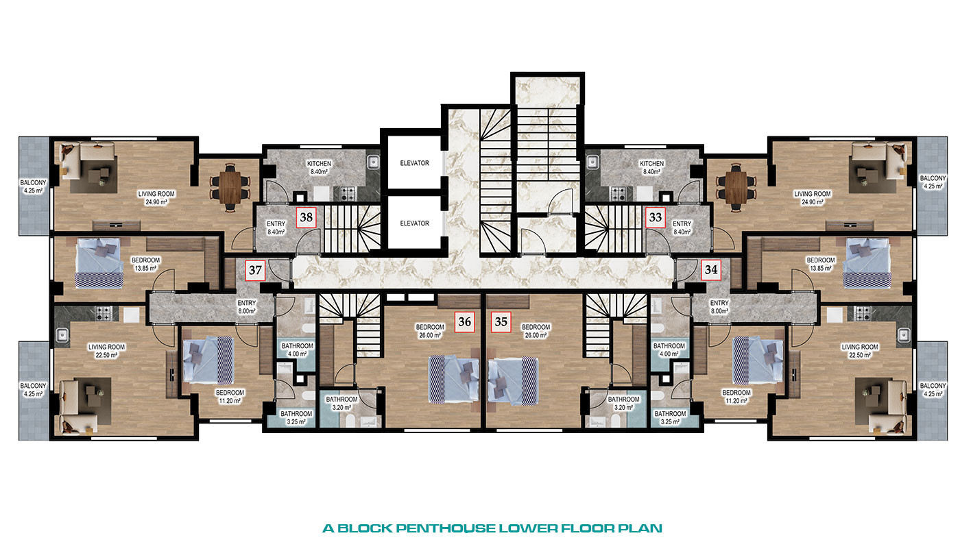 Luxury Living at Central Alanya Apartments with Screened Indoor Pool - 81258
