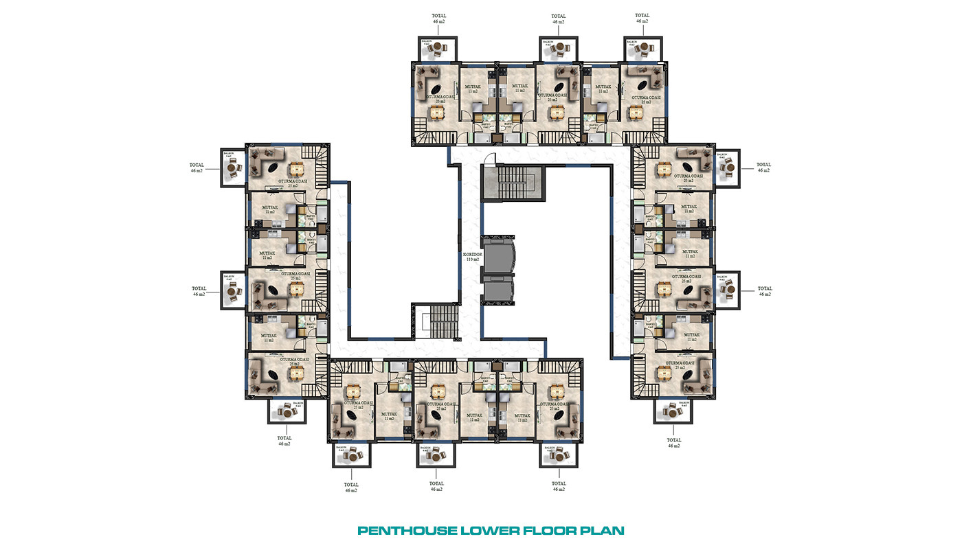 Apartments in a Luxurious Complex in a Prime Location of Gazipaşa - 81331