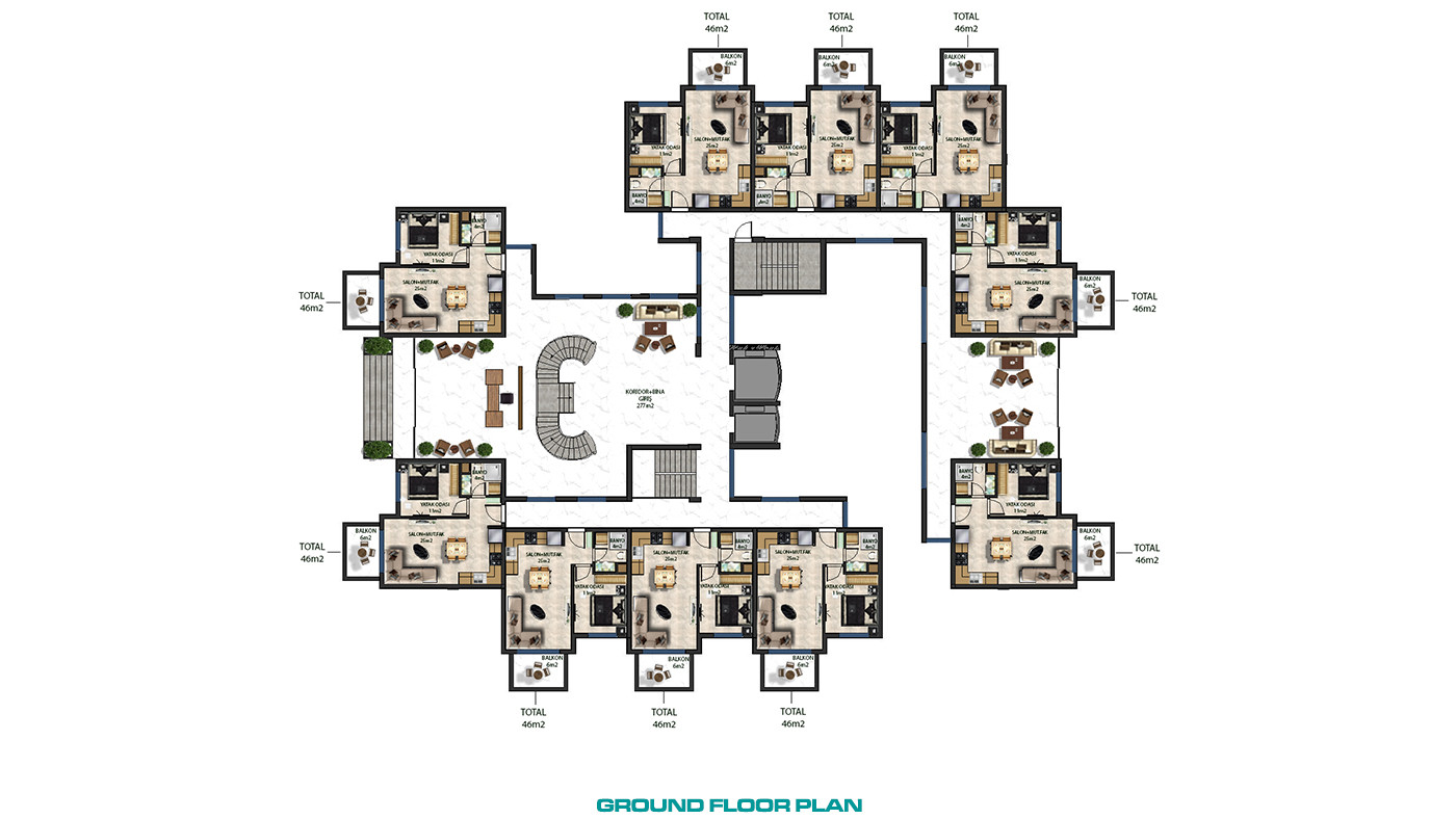 Apartments in a Luxurious Complex in a Prime Location of Gazipaşa - 81337