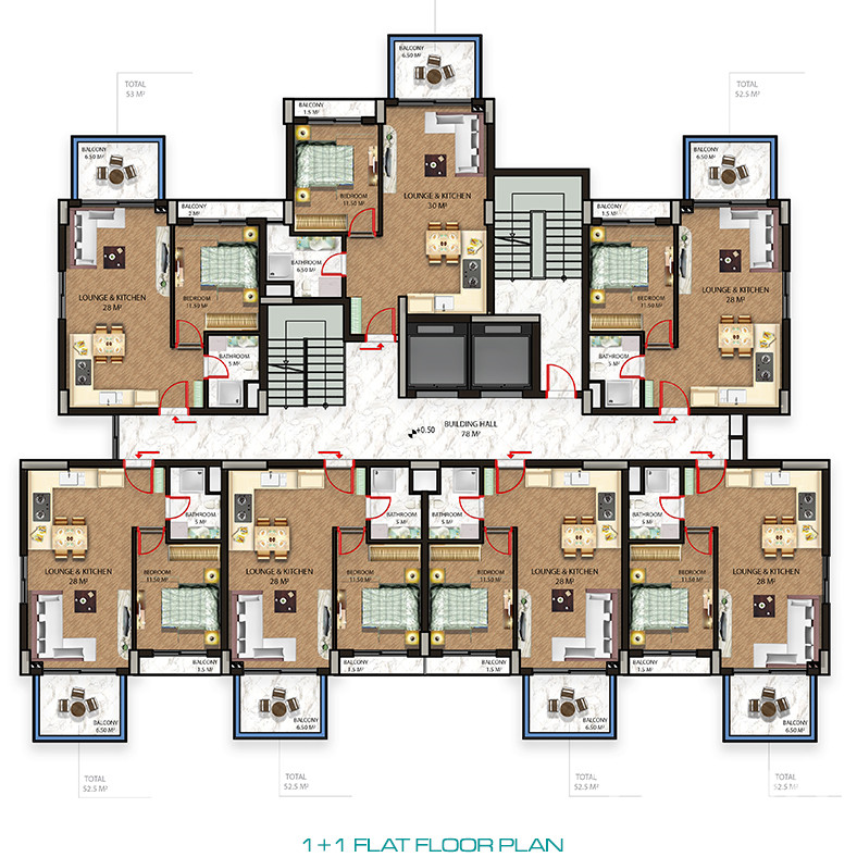 Centrally Located Flats for sale in Gazipaşa - 81385