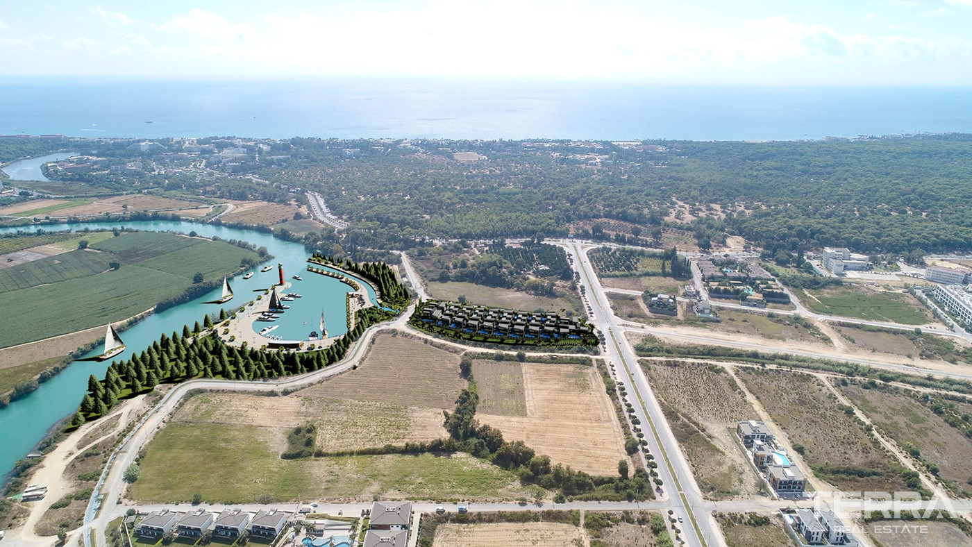 Luxury Villas in a Complex with a Yacht Dock in Side - 81578