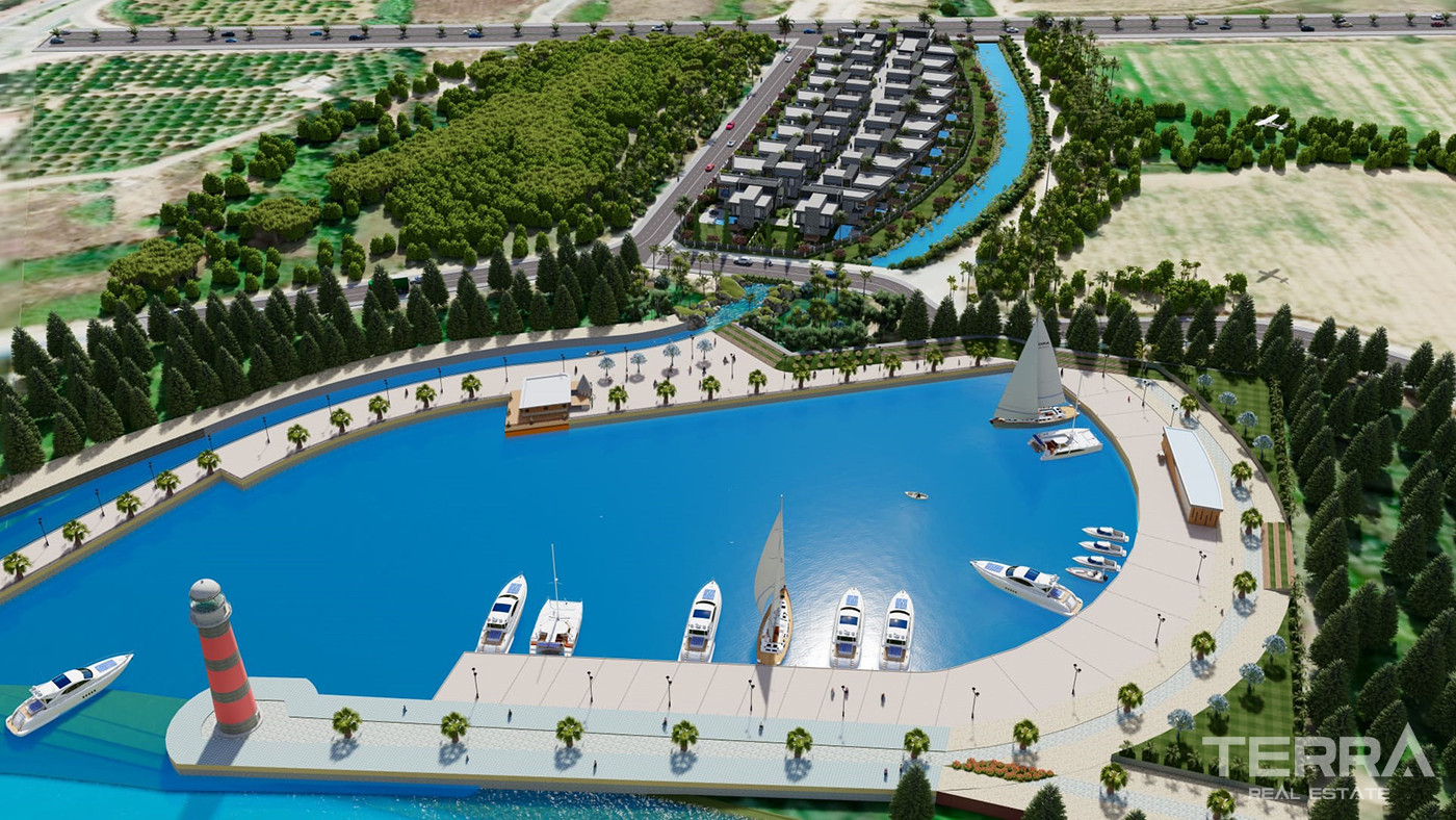 Luxury Villas in a Complex with a Yacht Dock in Side - 81579