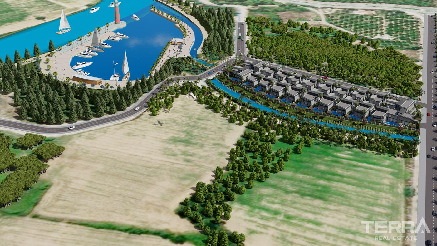 Luxury Villas in a Complex with a Yacht Dock in Side - 81596