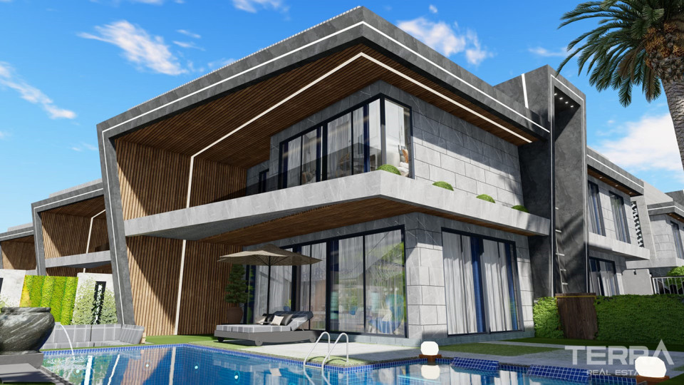 Luxury Villas in a Complex with a Yacht Dock in Side