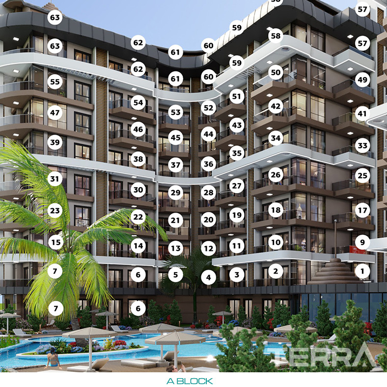 5 Star Hotel Amenities from Comfy Apartments in Alanya, Payallar - 81643