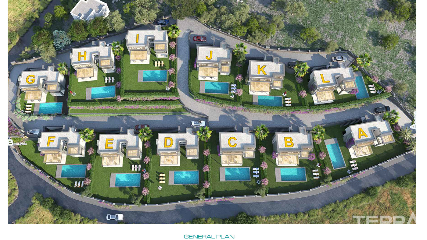 Ready to Move Bodrum Villas for Sale in Gölköy with Smart Home Systems - 81775