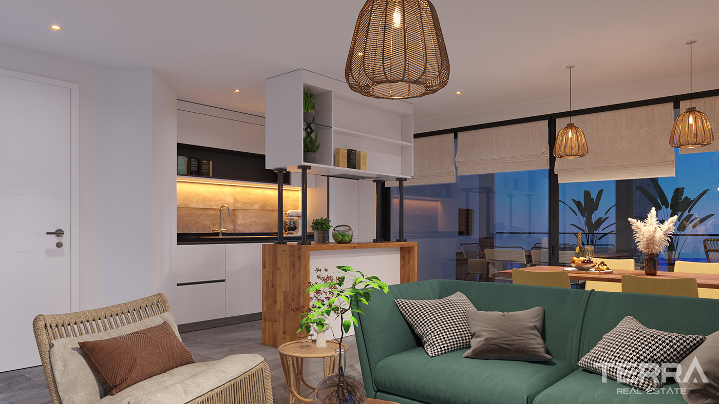 Brand New Cyprus Flats with Sea View in Nicosia, Gaziveren - 81869