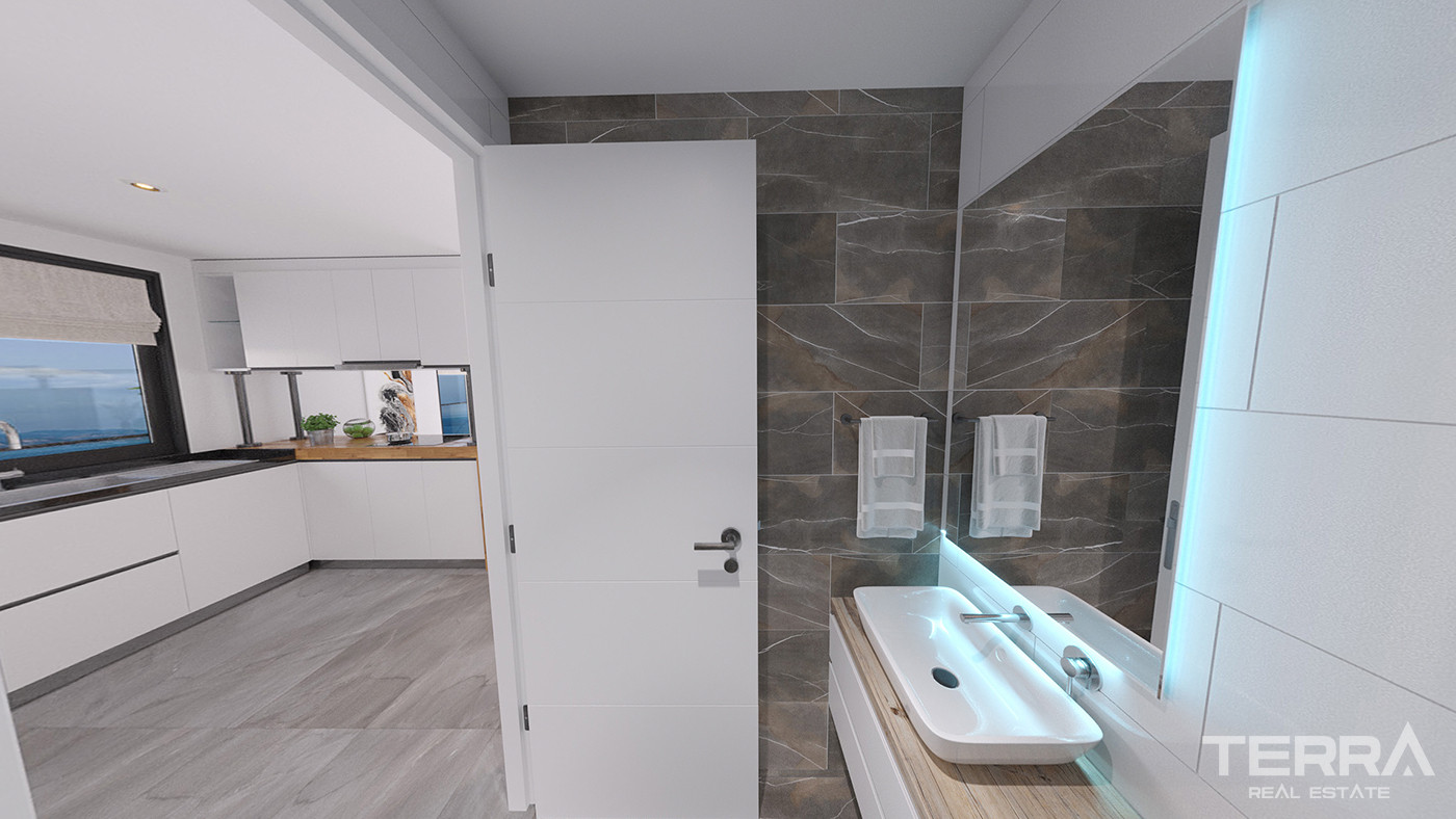 Brand New Cyprus Flats with Sea View in Nicosia, Gaziveren - 81874