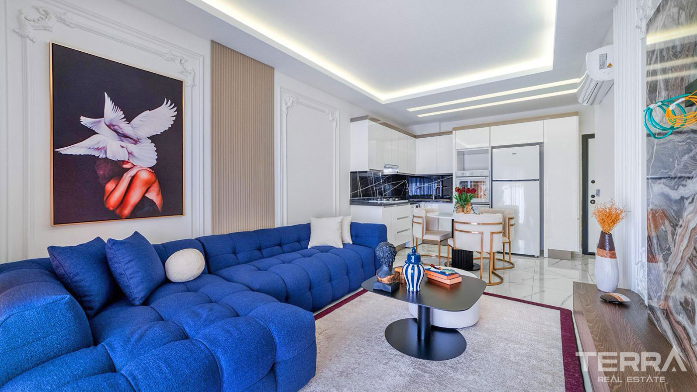 Furnished Apartment within a Comfortable Complex in Alanya, Avsallar - 94405