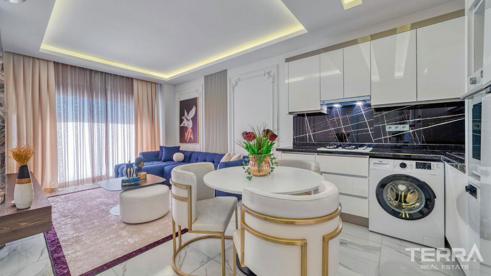 Appartement meublé dans un complexe confortable à Alanya, Avsallar
