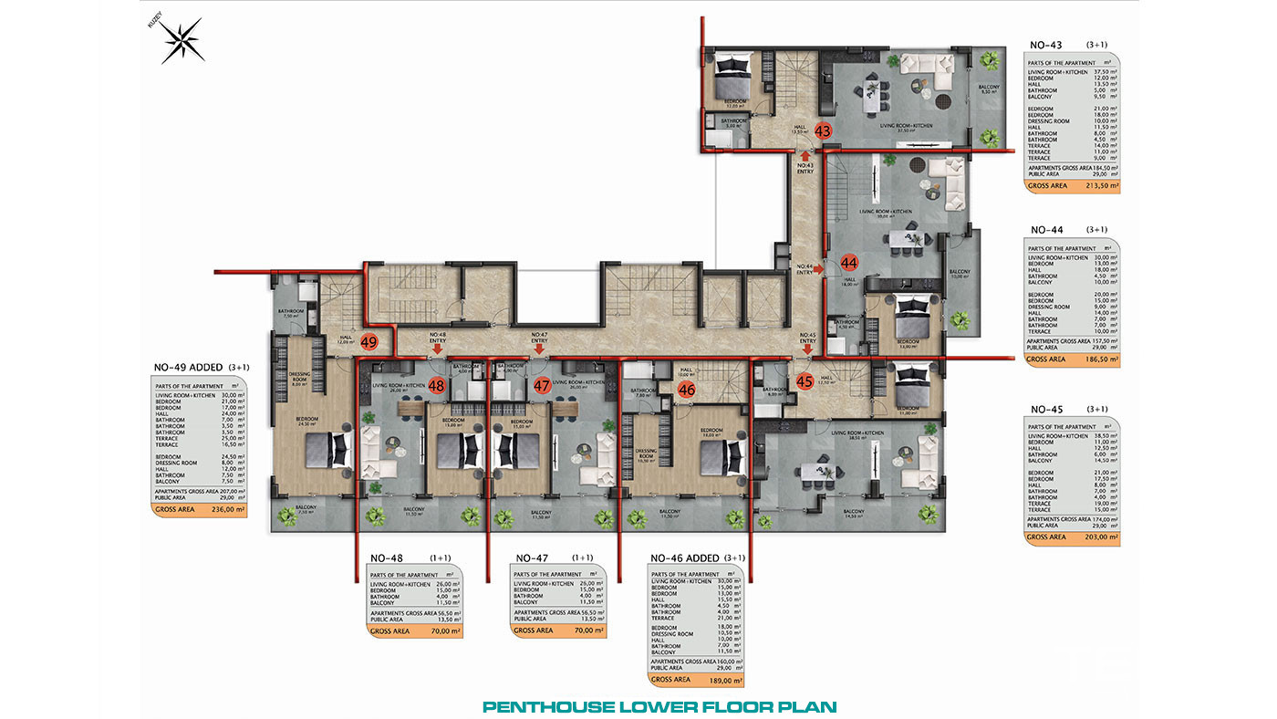 Resale Penthouse Apartment in a Promising Area of Avsallar, Alanya - 81962