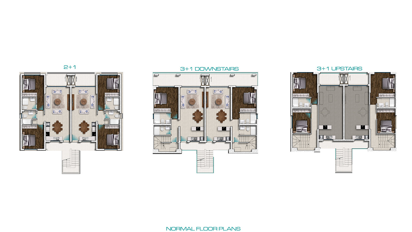 Sea and Mountain View Famagusta Flats in a Tranquil Area of Tatlısu - 82170