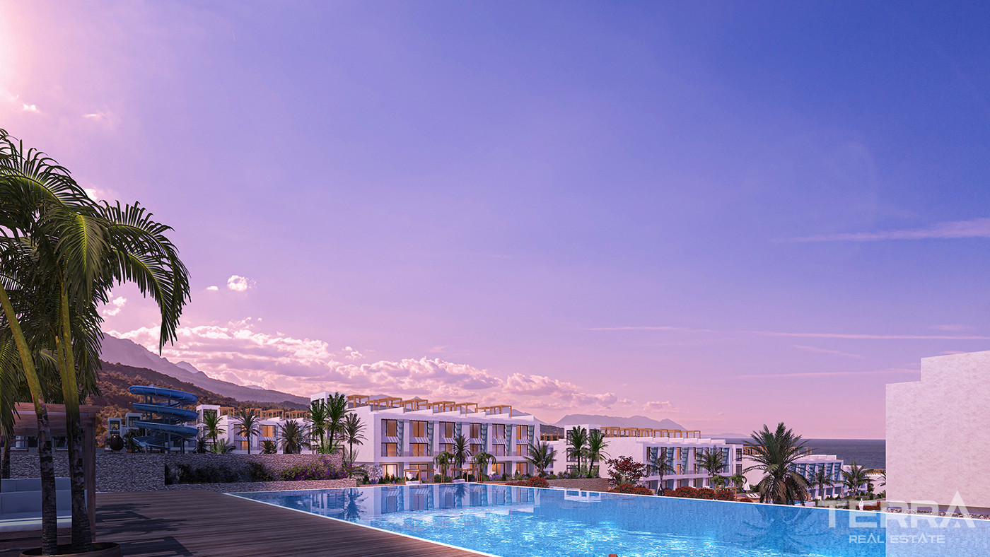 Sea and Mountain View Famagusta Flats in a Tranquil Area of Tatlısu - 82171