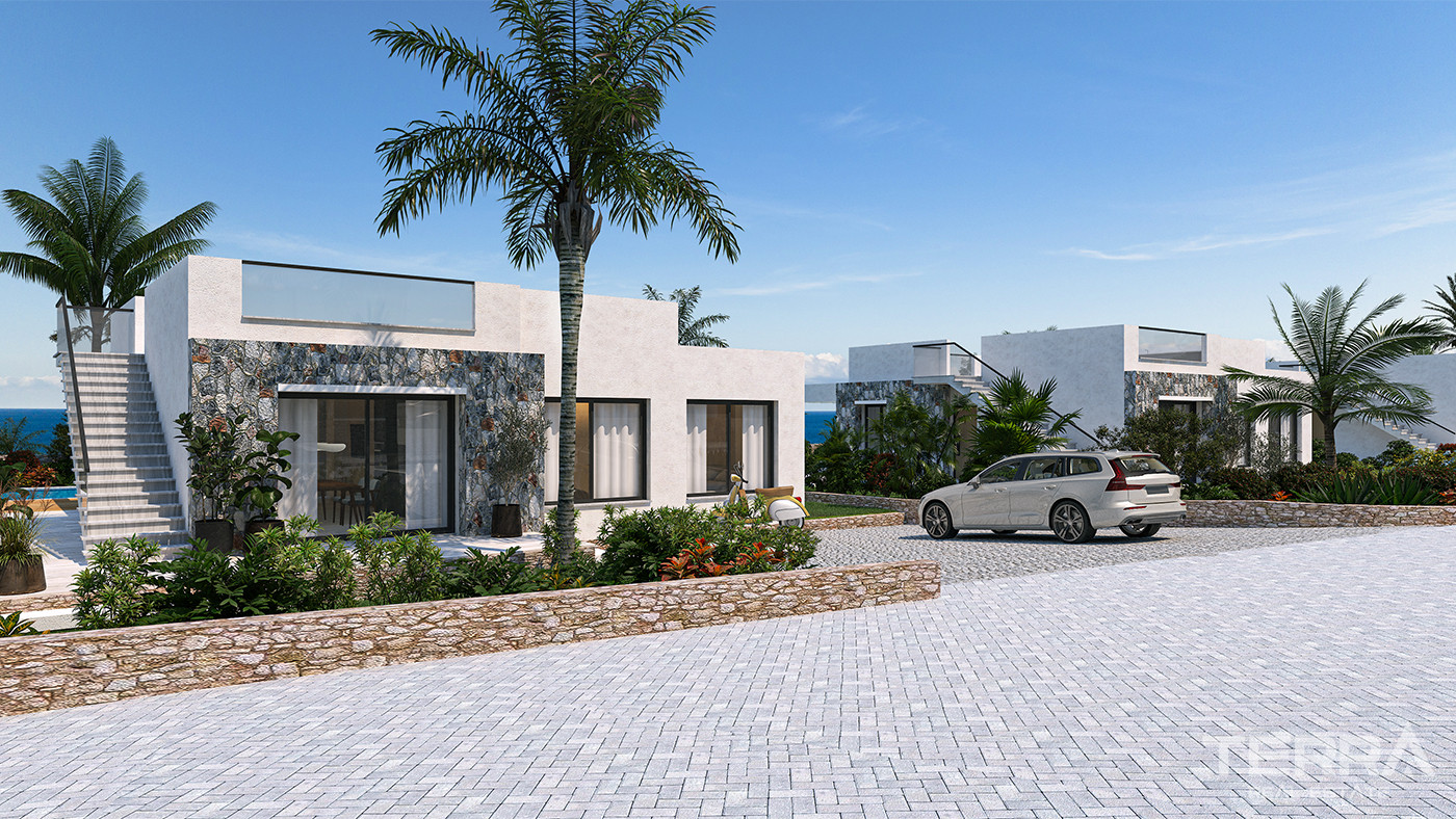 Sea and Mountain View Famagusta Flats in a Tranquil Area of Tatlısu - 82177
