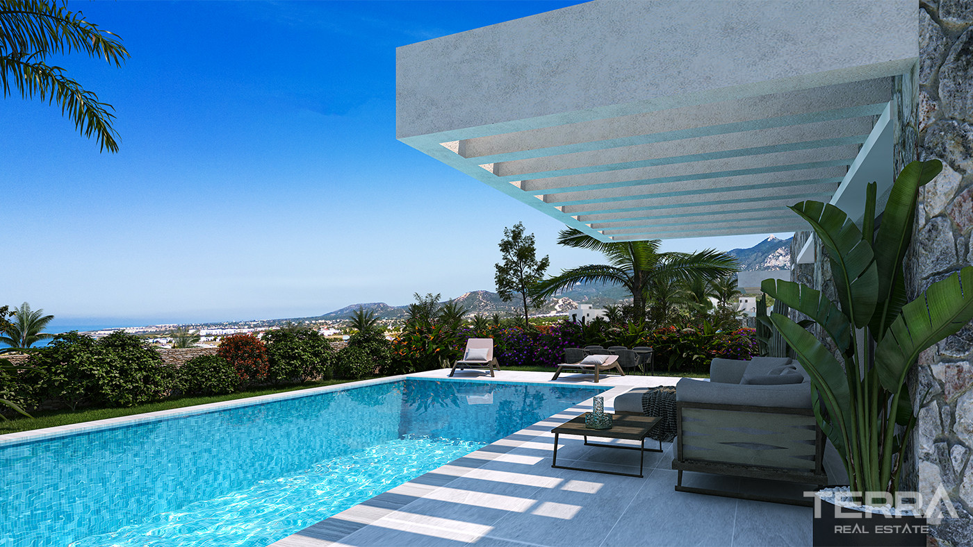 Sea and Mountain View Famagusta Flats in a Tranquil Area of Tatlısu - 82178