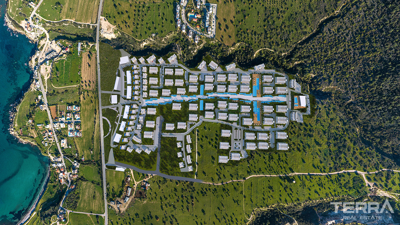 Sea and Mountain View Famagusta Flats in a Tranquil Area of Tatlısu - 82182