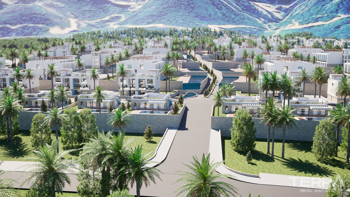 Sea and Mountain View Famagusta Flats in a Tranquil Area of Tatlısu - 82184