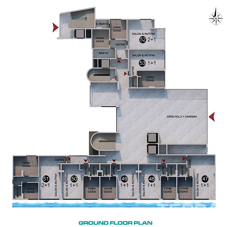 Exquisite Sea View Apartments in Antalya Suitable For Citizenship - 82150