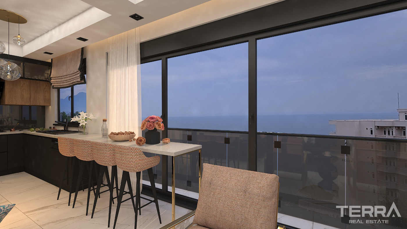 Exquisite Sea View Apartments in Antalya Suitable For Citizenship - 82154