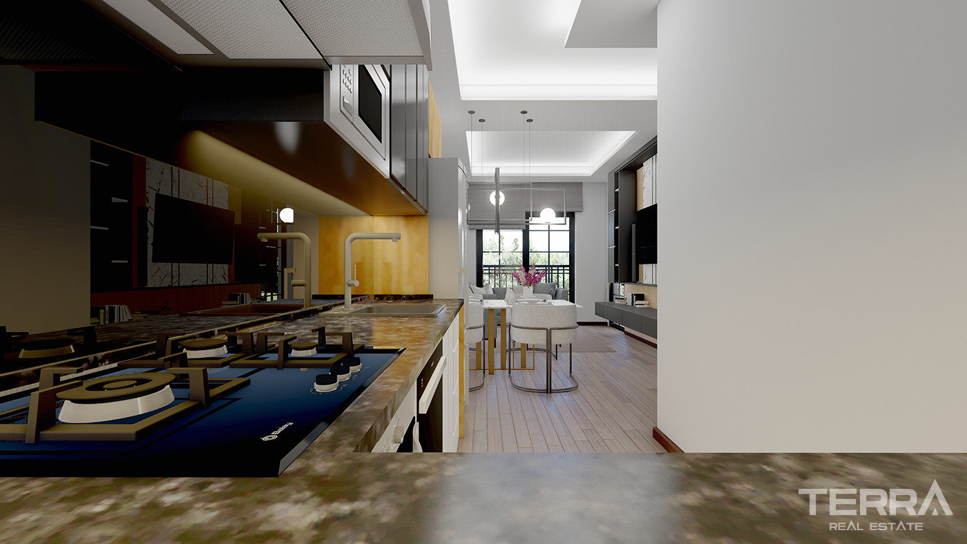 Contemporary Flats for Sale 135 M from the Beach in Alanya - 82251