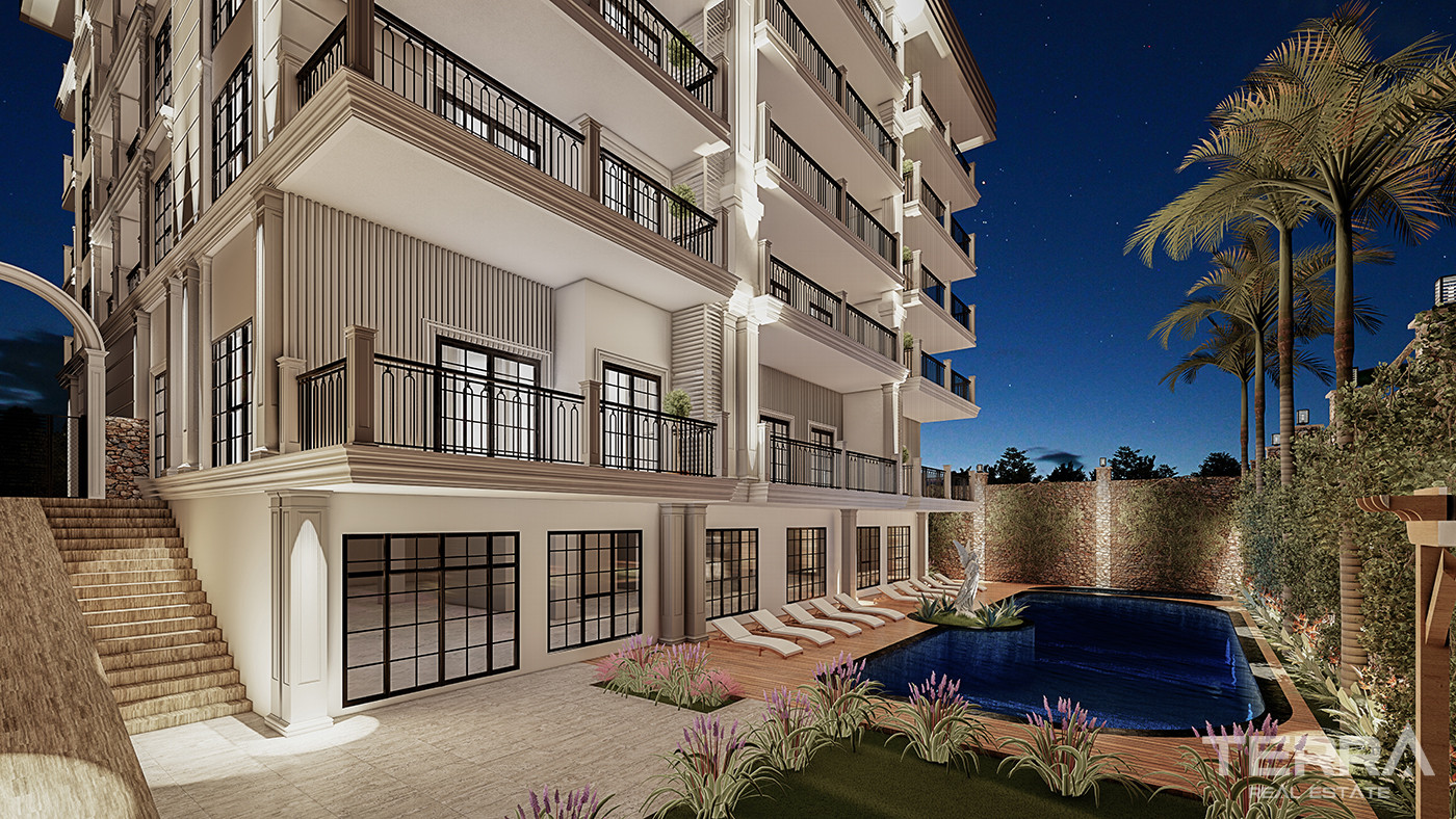 Contemporary Flats for Sale 135 M from the Beach in Alanya - 82252
