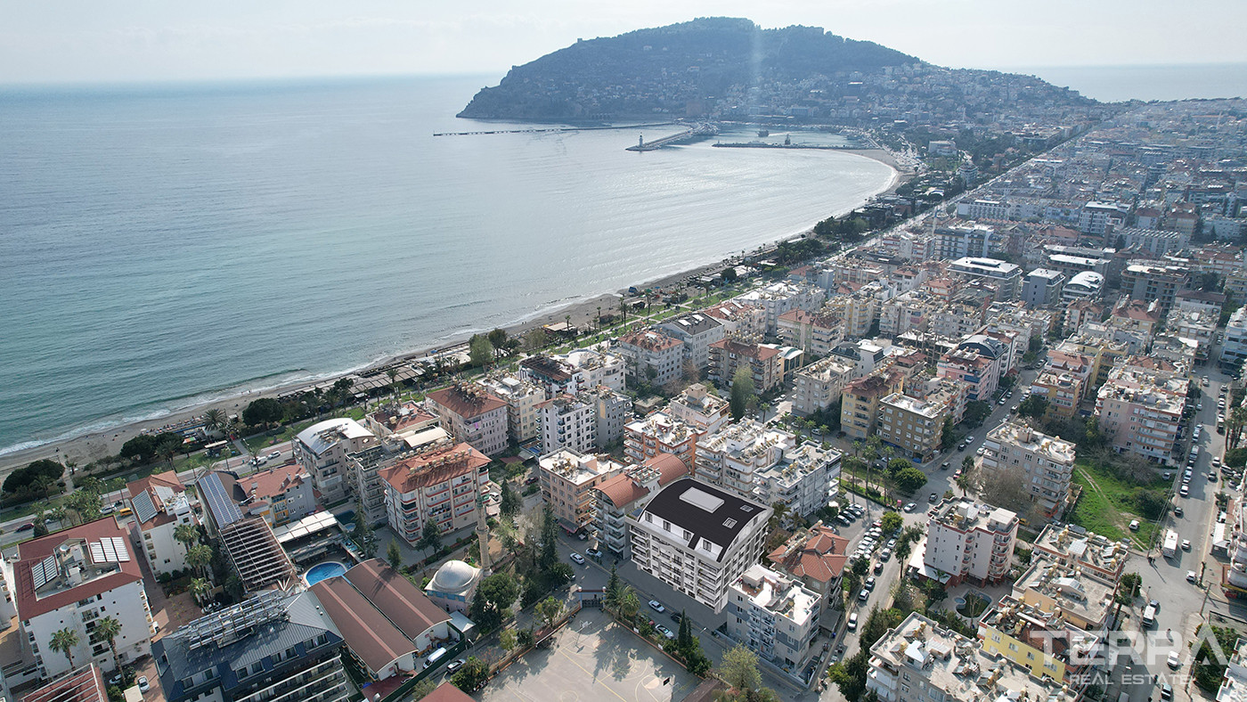 Contemporary Flats for Sale 135 M from the Beach in Alanya - 82257