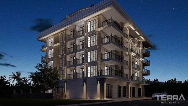 Contemporary Flats for Sale 135 M from the Beach in Alanya