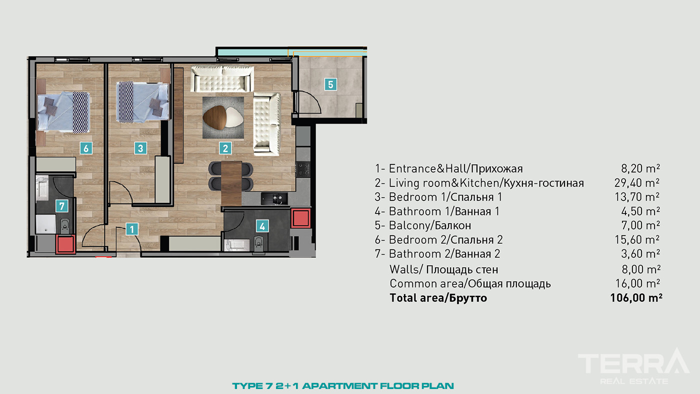 Top Notch Facilities and Luxury Living with New Antalya Apartments - 82661