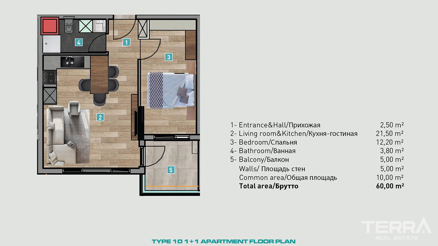 Top Notch Facilities and Luxury Living with New Antalya Apartments - 82664