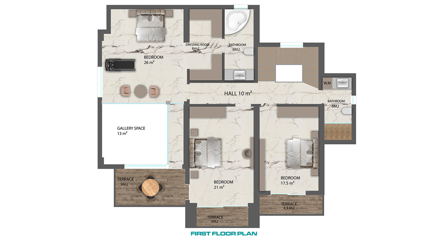 Exclusive 4+1 Detached Villa with Sea View in Kargıcak, Alanya - 82722