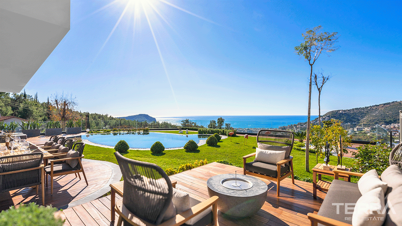 Spacious 3+1 Villa with a Stunning Sea View in Alanya, Bektaş - 98049