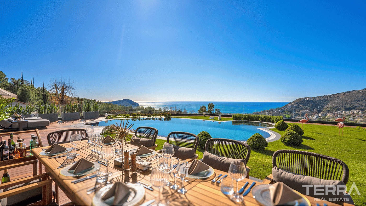 Spacious 3+1 Villa with a Stunning Sea View in Alanya, Bektaş - 98050