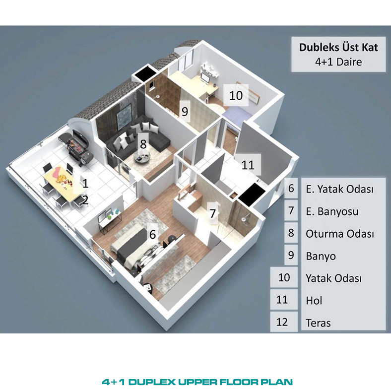 Spacious New Apartments with Separate Kitchen in Antalya Center - 83229