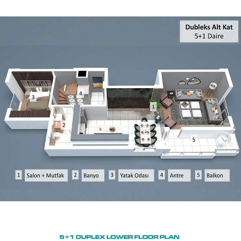 Spacious New Apartments with Separate Kitchen in Antalya Center - 83231