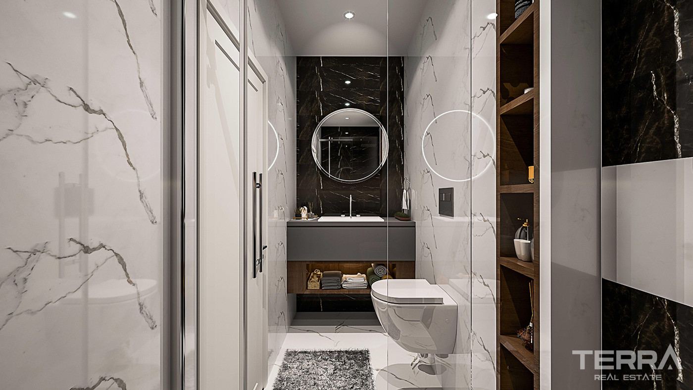 Spacious New Apartments with Separate Kitchen in Antalya Center - 83237