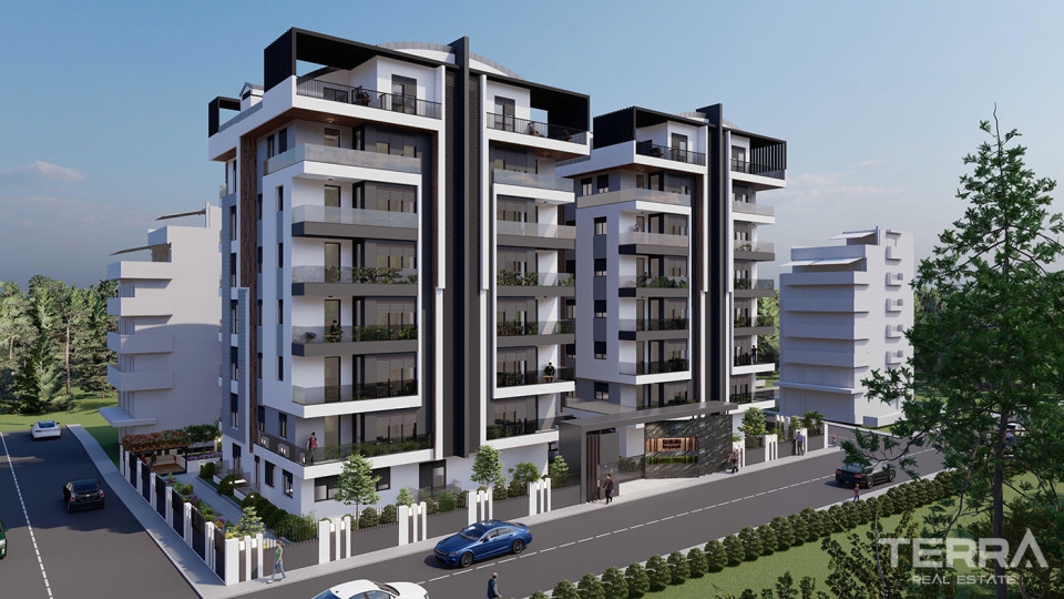 Spacious New Apartments with Separate Kitchen in Antalya Center